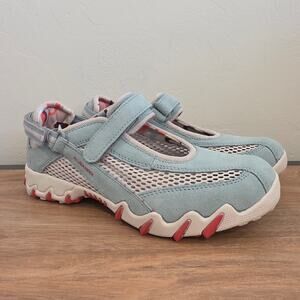 Allrounder by Mephisto Niro Mary Jane Shoes Womens US 6 Blue Mesh Comfort NWT